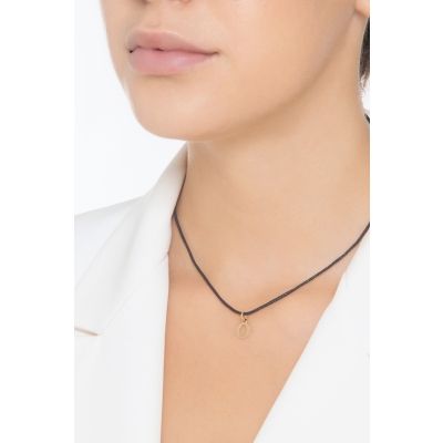 Buchstaben Anhänger O aus Gelbgold 18K