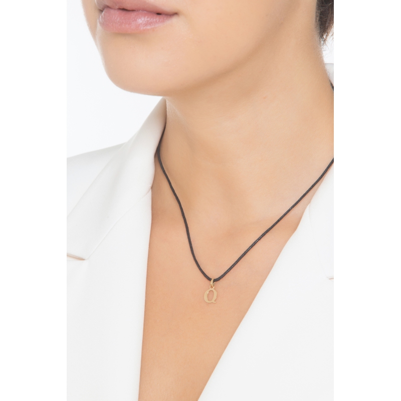 Gelbgold 18K Anhänger Buchstabe Q