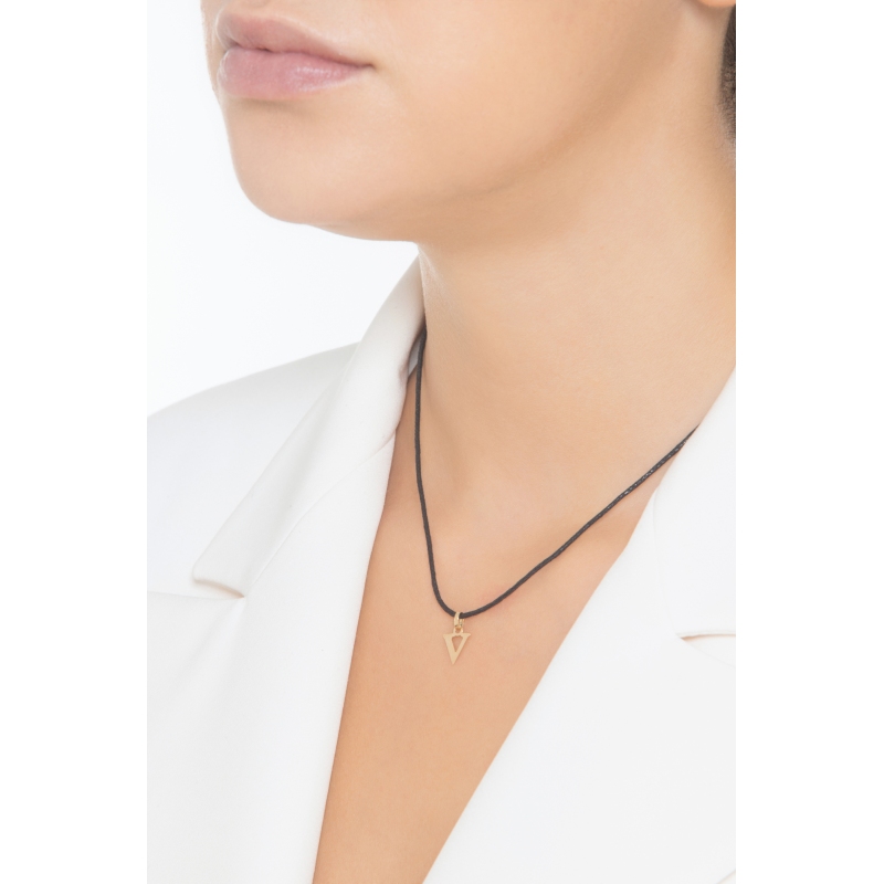 Buchstaben Anhänger V aus Gelbgold 18K  Buchstaben Anhänger V aus Gelbgold 18K