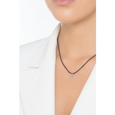 Buchstaben Anhänger H Weißgold 18K Kursivschrift