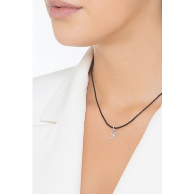 Buchstaben Anhänger K Weißgold 18K