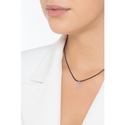 Weißgold 18K Anhänger Buchstabe M