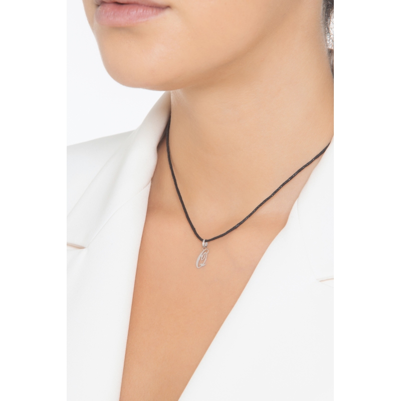 Weißgold 18K Anhänger Buchstabe Q