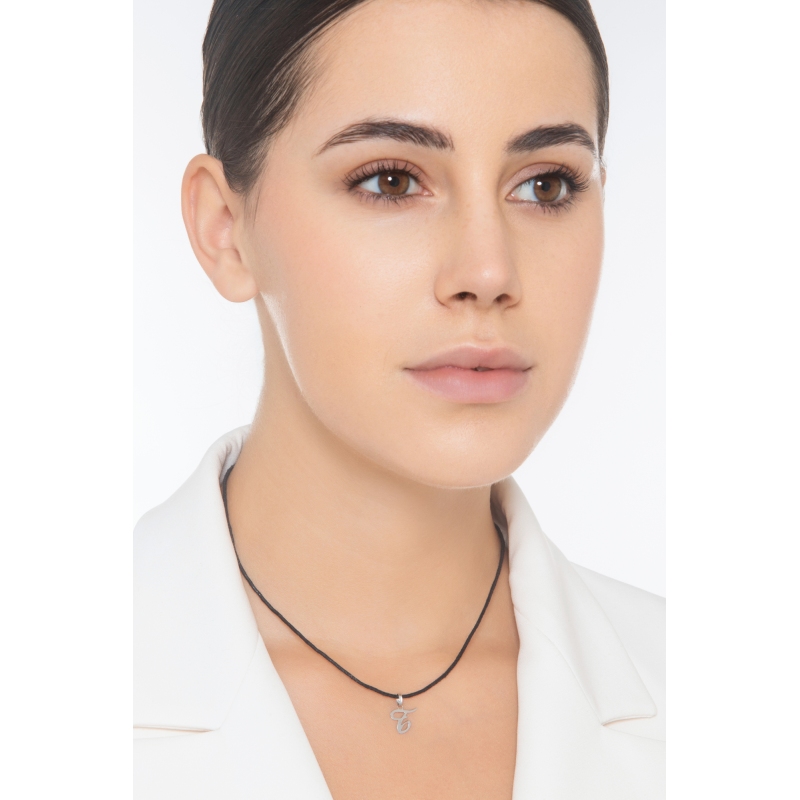 Weißgold 18K Buchstaben Anhänger T