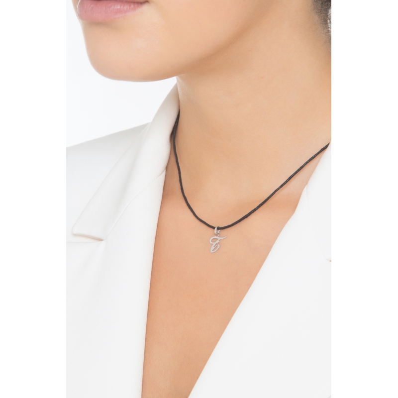 Weißgold 18K Buchstaben Anhänger T