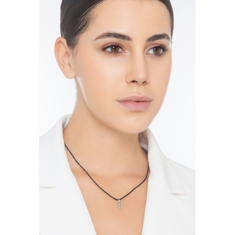 Anhänger Buchstabe V Weißgold 18K