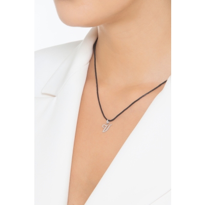 Anhänger Buchstabe V Weißgold 18K