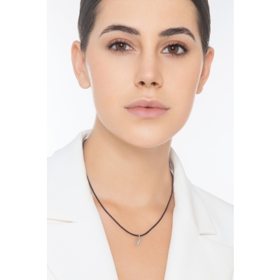 Buchstaben Anhänger X aus Weißgold 18K