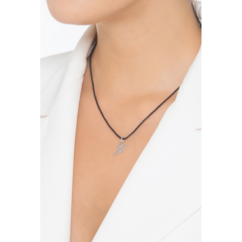 Buchstaben Anhänger Y Weißgold 18K