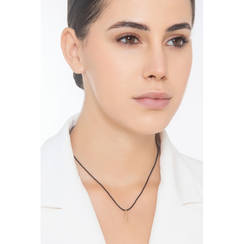 Buchstaben Anhänger E aus Gelbgold 18K