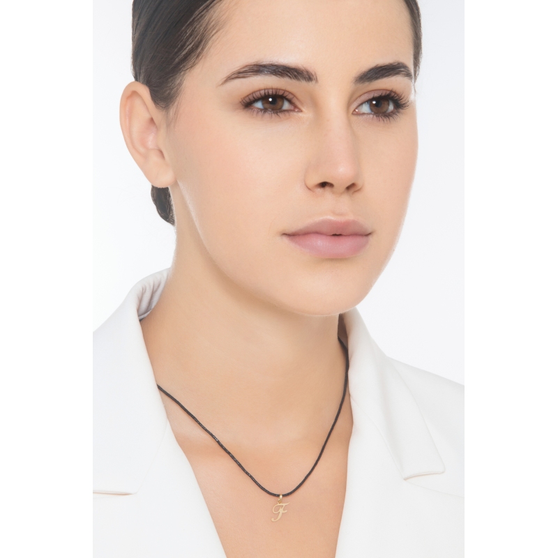 Anhänger Buchstabe F 750er Gelbgold