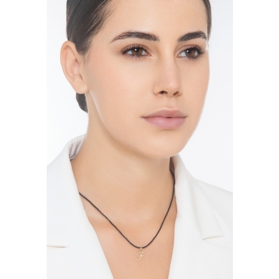 Anhänger Buchstabe F 750er Gelbgold