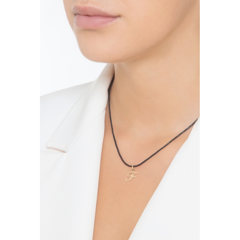 Anhänger Buchstabe F 750er Gelbgold