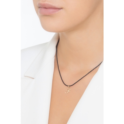 Anhänger Buchstabe F 750er Gelbgold