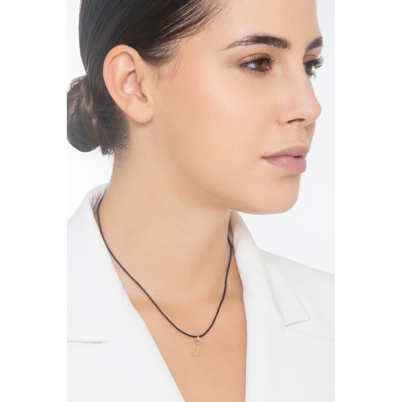 Buchstaben Anhänger L 750er Gelbgold