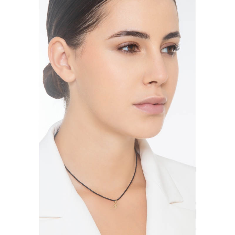 Buchstaben Anhänger N aus Gelbgold 750