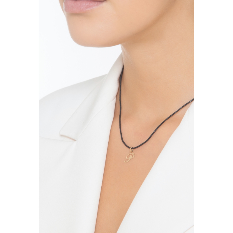 Buchstaben Anhänger P aus Gelbgold 750