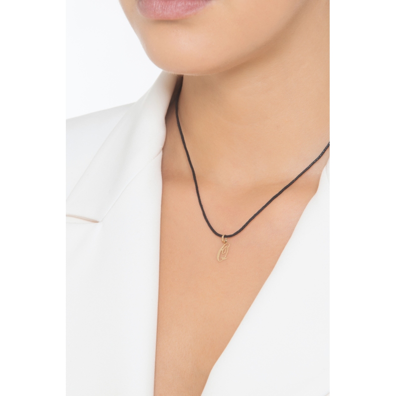 Buchstaben Anhänger Q Gelbgold 18K