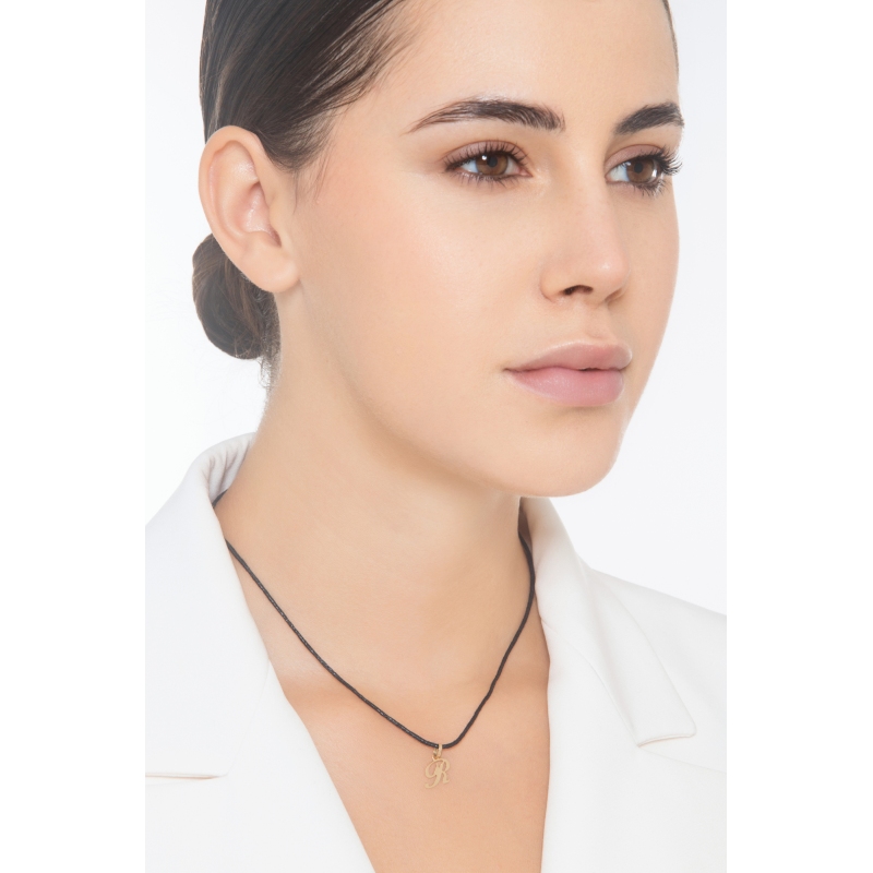 Buchstaben Anhänger R aus Gelbgold 750