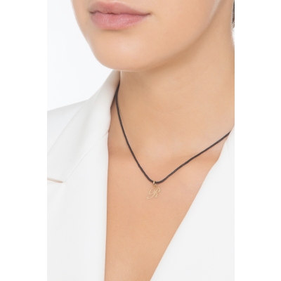 Buchstaben Anhänger R aus Gelbgold 750