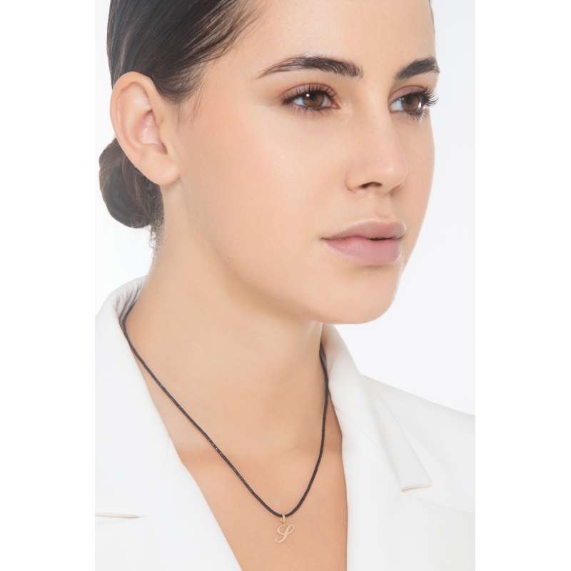 Buchstaben Anhänger S aus Gelbgold 750