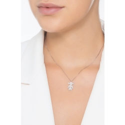 750er Weißgold Kette mit Mädchen aus Diamanten 2