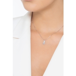 Kette aus 18K Weißgold mit Kind aus Diamanten 2