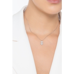 Kette aus Weißgold 18K mit Mädchen aus Brillanten  2