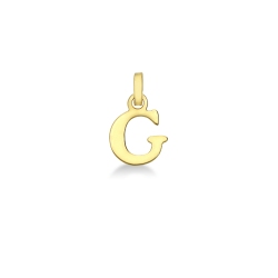 Buchstaben Anhänger G aus Gelbgold 18K