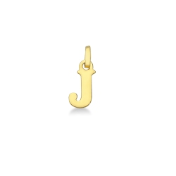 Buchstaben Anhänger J aus Gelbgold 18K