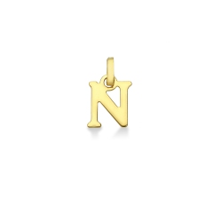 Gelbgold 18K Anhänger Buchstabe N