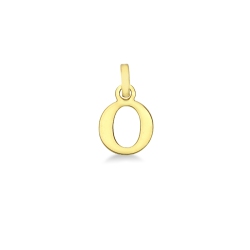 Buchstaben Anhänger O aus Gelbgold 18K