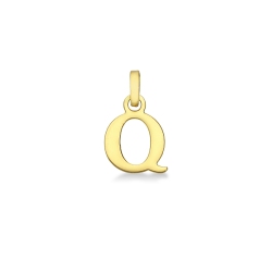 Gelbgold 18K Anhänger Buchstabe Q