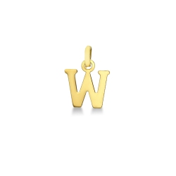 Anhänger Buchstabe W Gelbgold 750