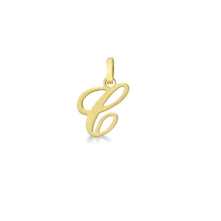 Buchstabe Anhänger C aus Gelbgold 750