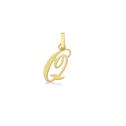 Buchstaben Anhänger Q Gelbgold 18K