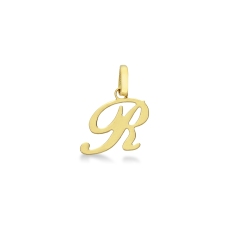 Buchstaben Anhänger R aus Gelbgold 750