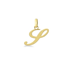 Buchstaben Anhänger S aus Gelbgold 750
