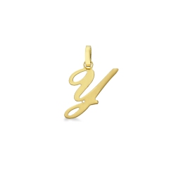 Buchstaben Anhänger Y aus Gelbgold 18K