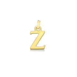 Buchstaben Anhänger Z aus Gelbgold 18K