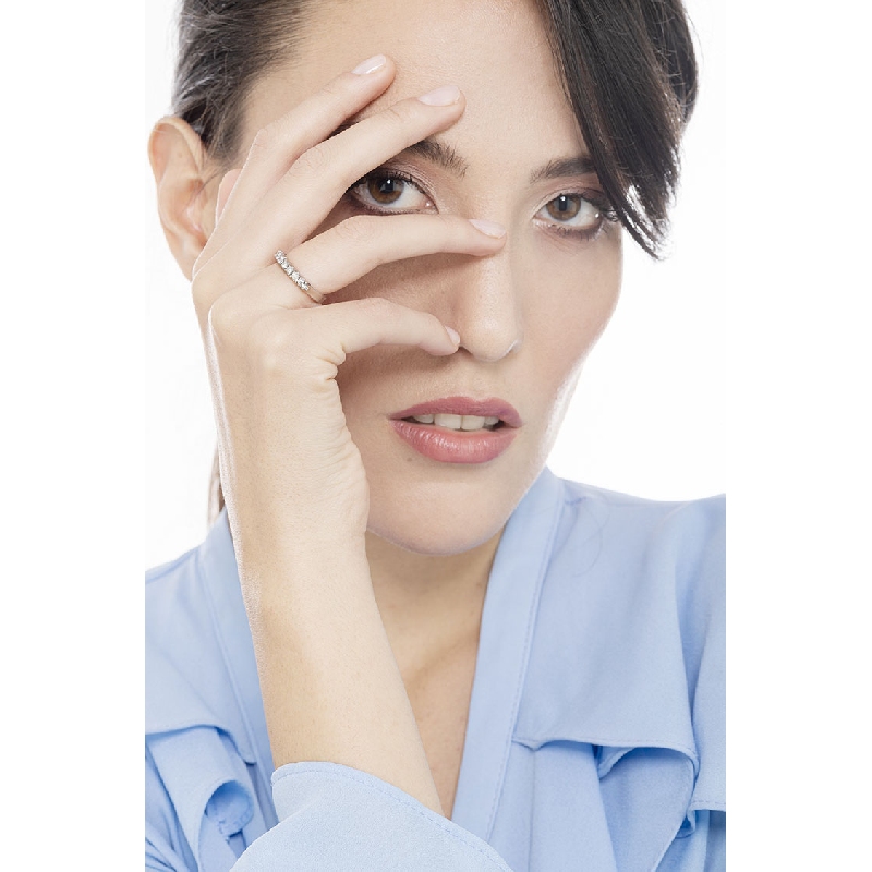 Weißgold Ring mit 7 Brillanten 0,25 Karat