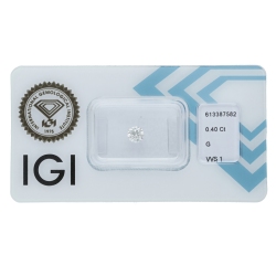 IGI-zertifizierter Diamant CT 0,40 G VVS1