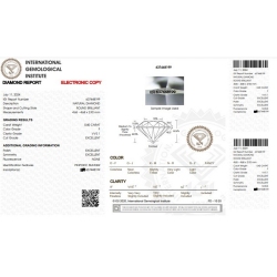 IGI-zertifizierter Diamant CT 0,40 F VVS1 2