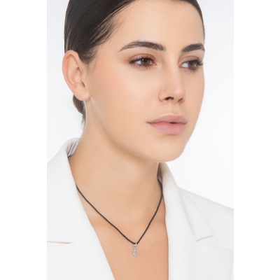 Buchstabe Anhänger E Weißgold 18K