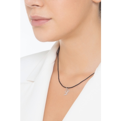 Buchstaben Anhänger L Weißgold 18K