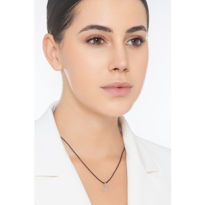 Weißgold 18K Buchstaben Anhänger S