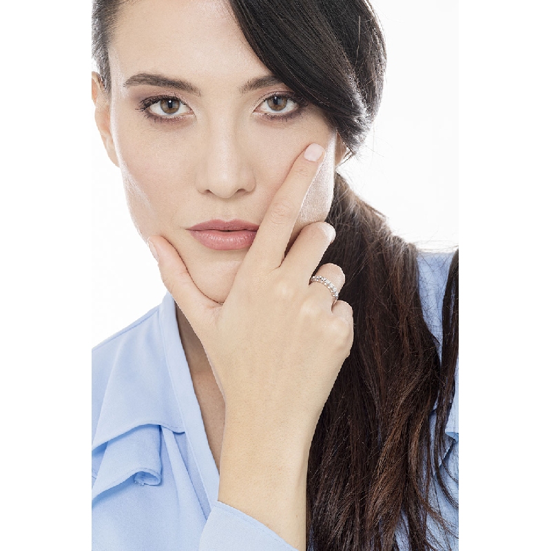 18K Weißgold 7-steiniger Veretta Ring mit Diamanten 0,60 Ct.  18K Weißgold 7-steiniger Veretta Ring mit Diamanten 0,60 Ct.