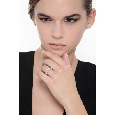 Diamantring Weißgold mit 7 Edelsteinen