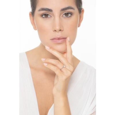 Verlobungsring mit einem Diamanten 0.49kt IGI aus 18K Weißgold