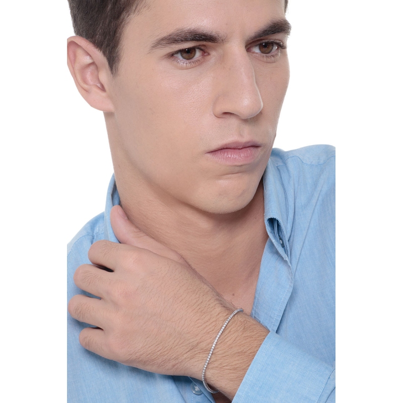 18 Karat Weißgold Tennisarmband mit Diamanten